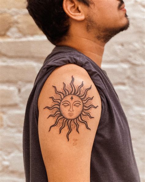 sun tattoos for men